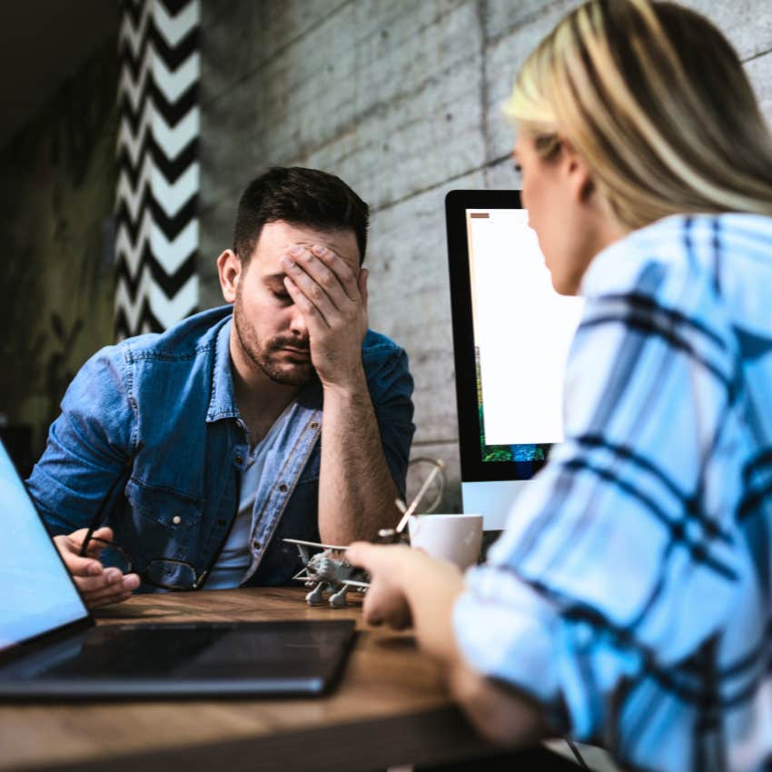 man speaking on mental health and personal beliefs at work