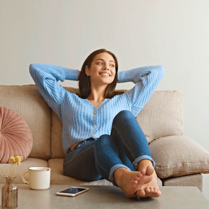 young woman having consistent energy levels as a sign someone is good for her
