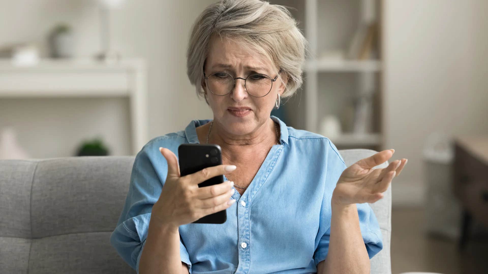 older woman being told ok boomer