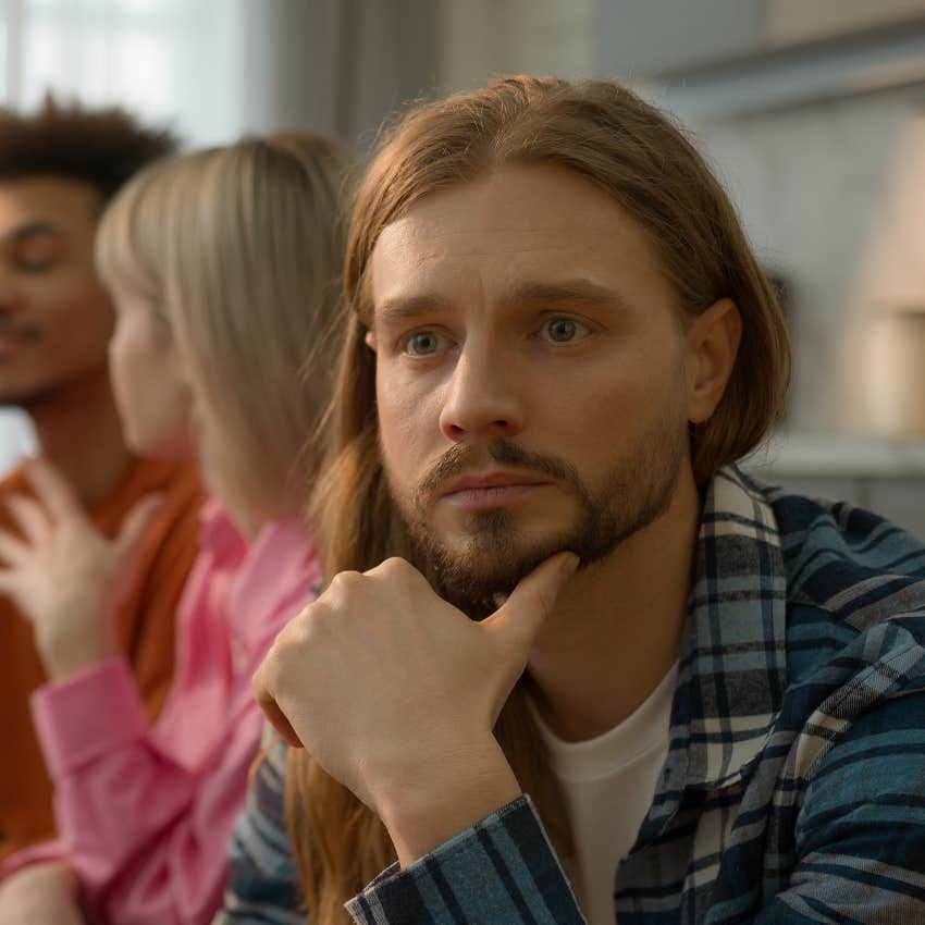 man slowly losing his capacity for small talk saying he's bad at it