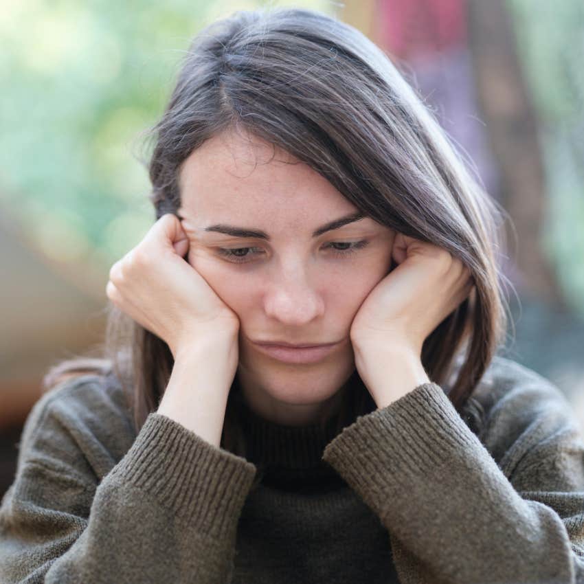 woman who doesn't look forward to anything because she's losing her capacity for joy