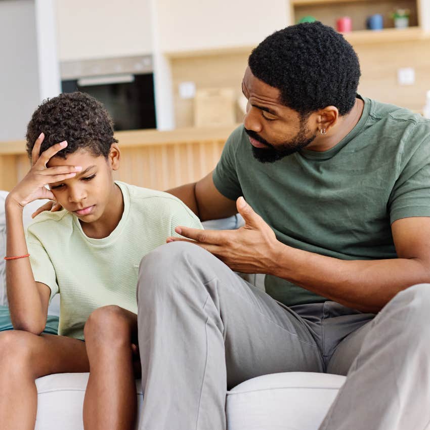 narcissist dad lying to teen son to avoid accountability