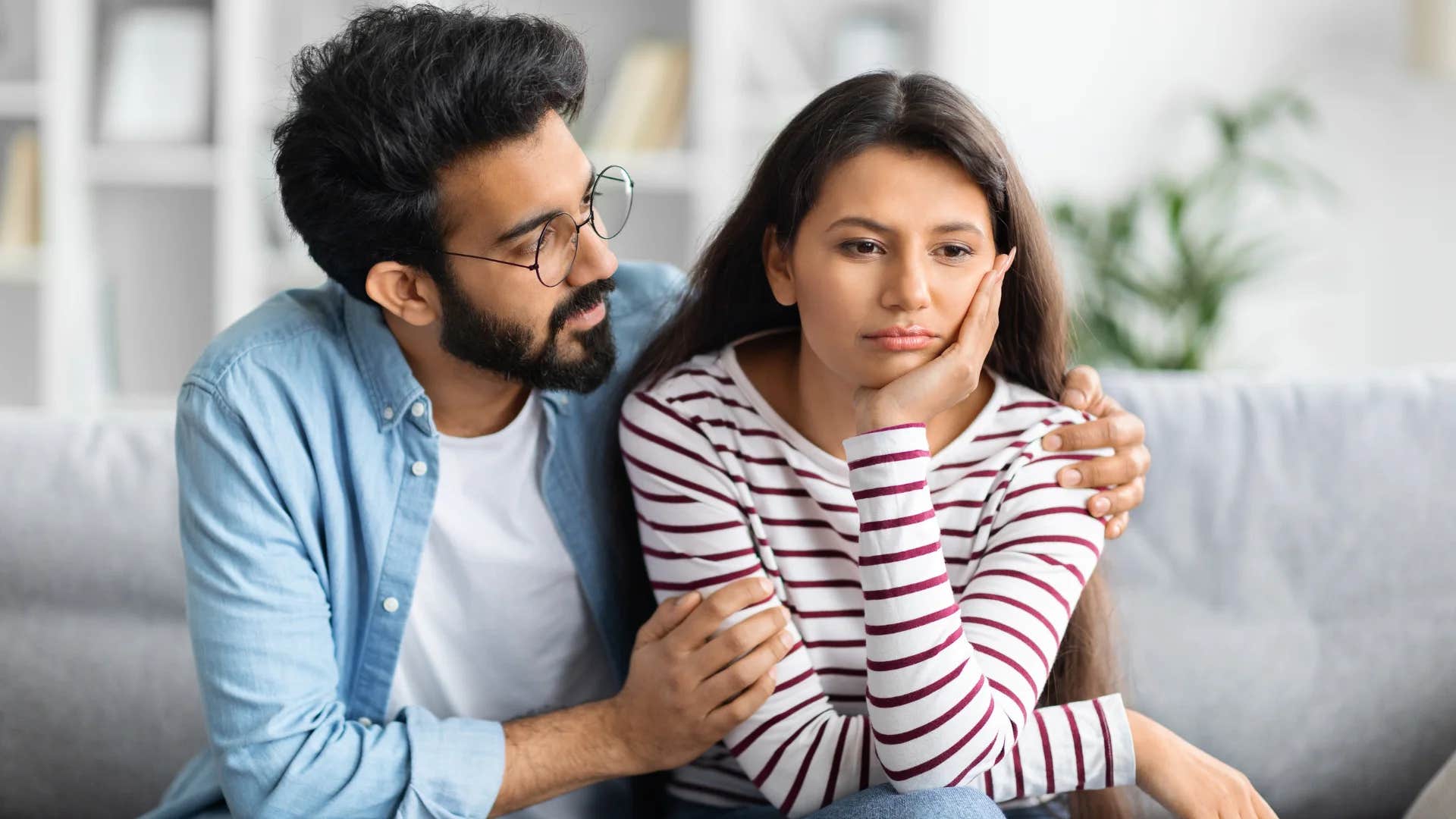 manipulative man telling woman i used to think highly of you