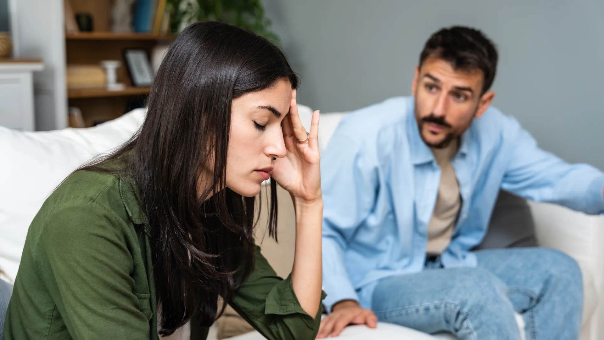 manipulative man telling woman i wouldn't have done that to you