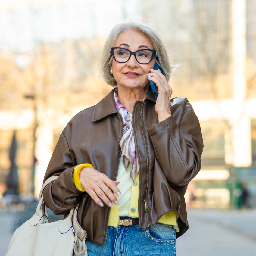 older woman who accepts that she should call people