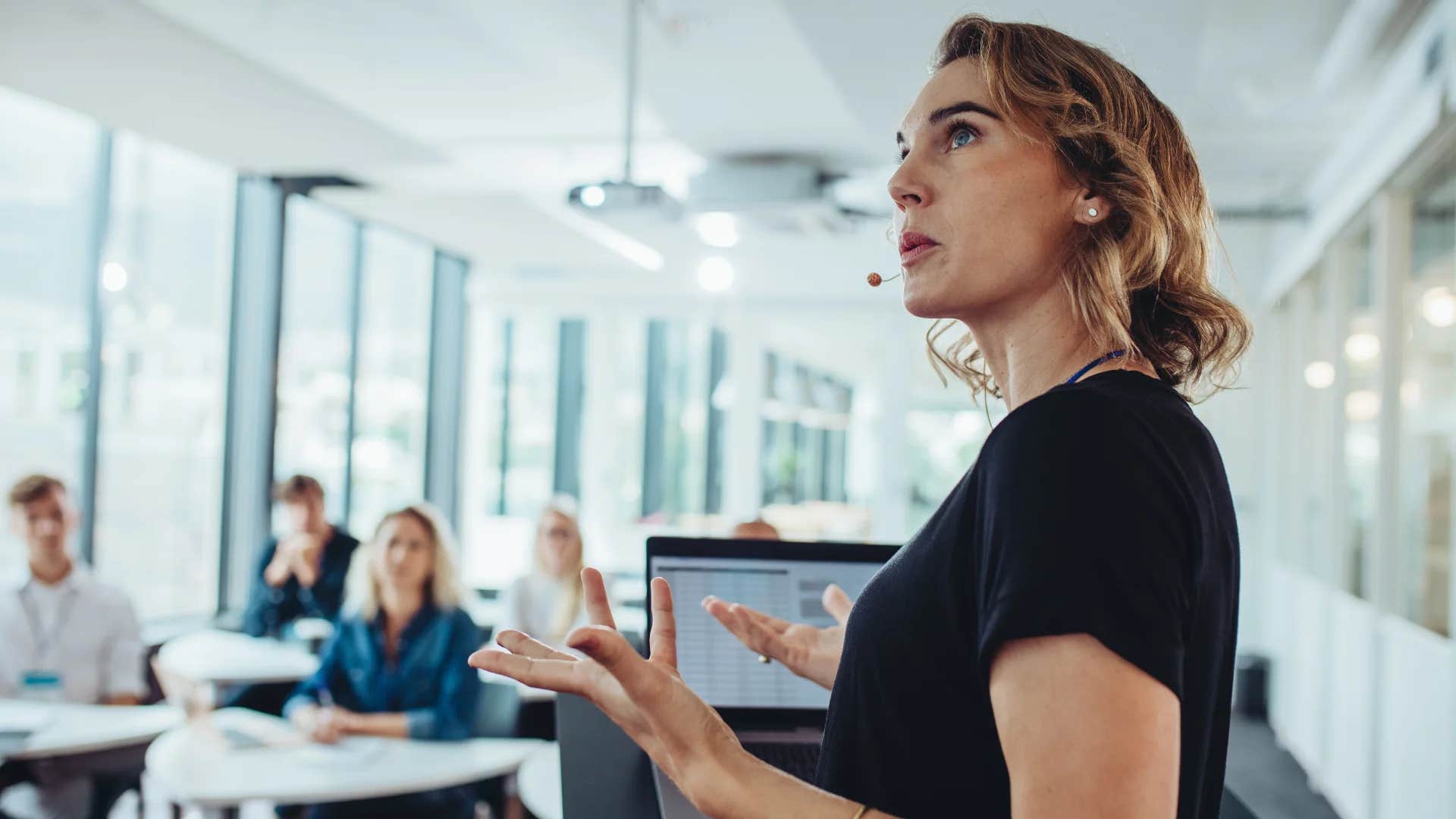 woman telling group it's less about what and more about why
