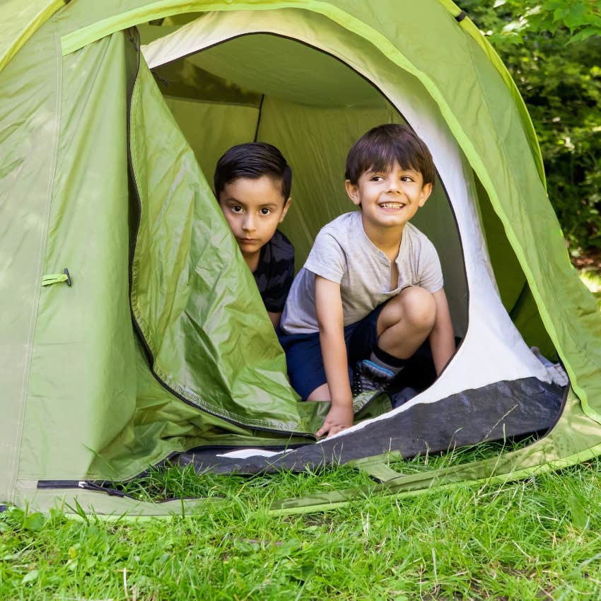 small-town kids in a tent have a special relationship with nature