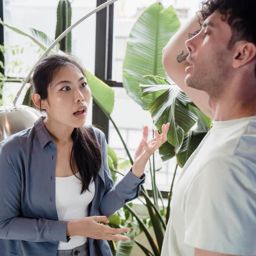 compassionate woman offended by partner saying that's so embarrassing about another person