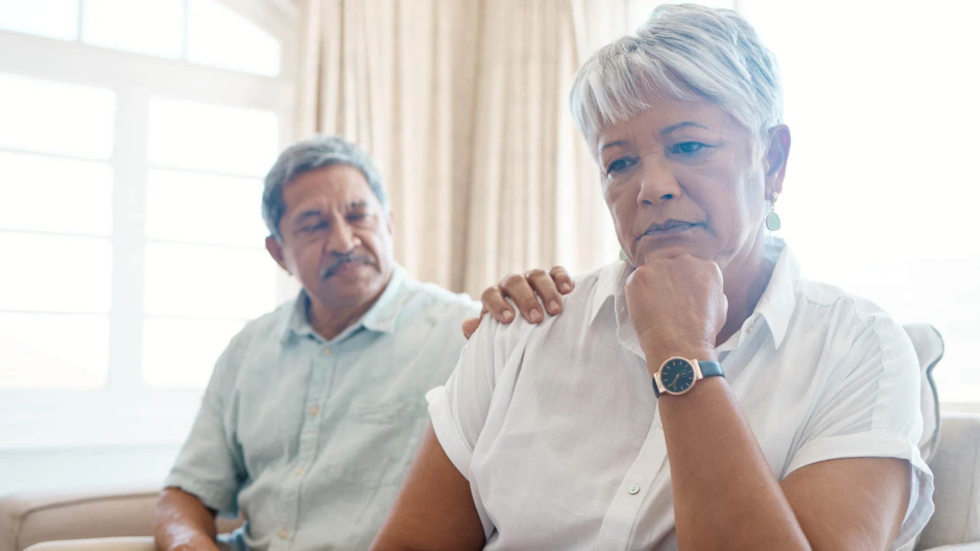 older man telling woman i miss how things used to be