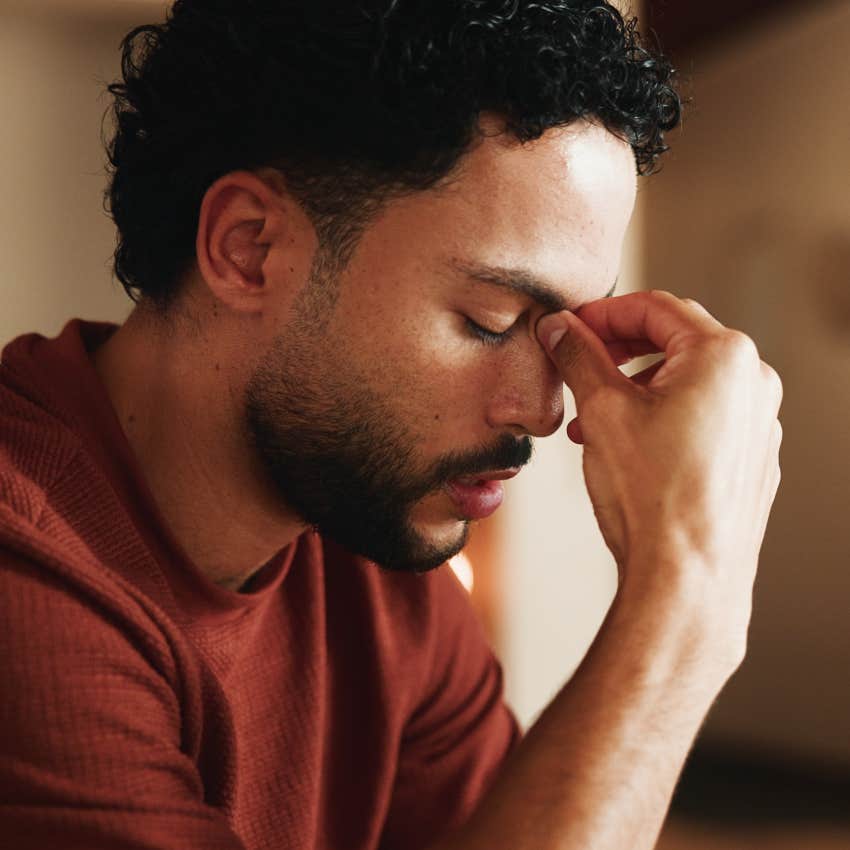 mentally emotionally guarded man saying don't worry about me