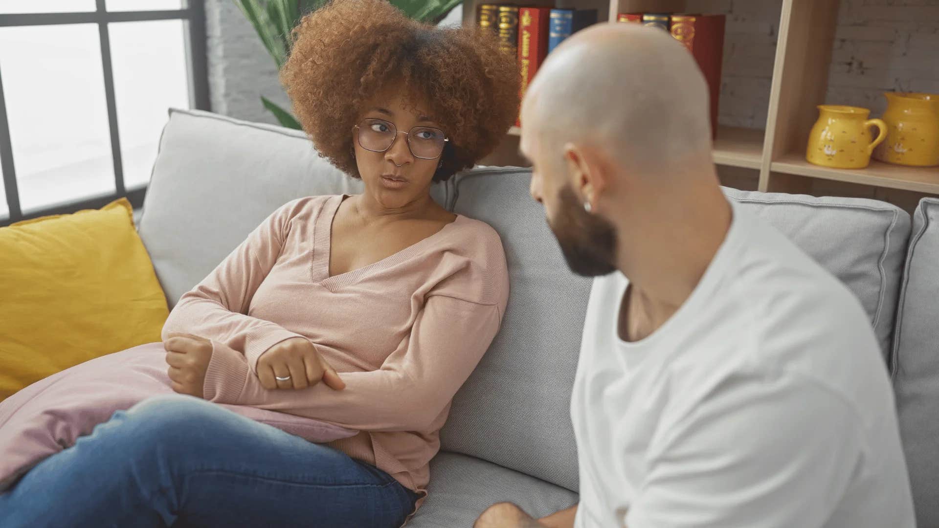 man telling woman i can understand how you feel that way