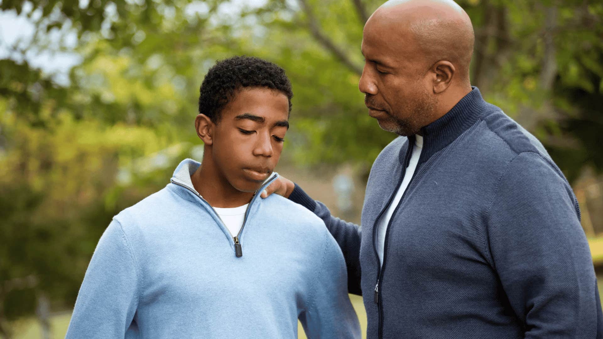 father talking to son not respecting his boundaries