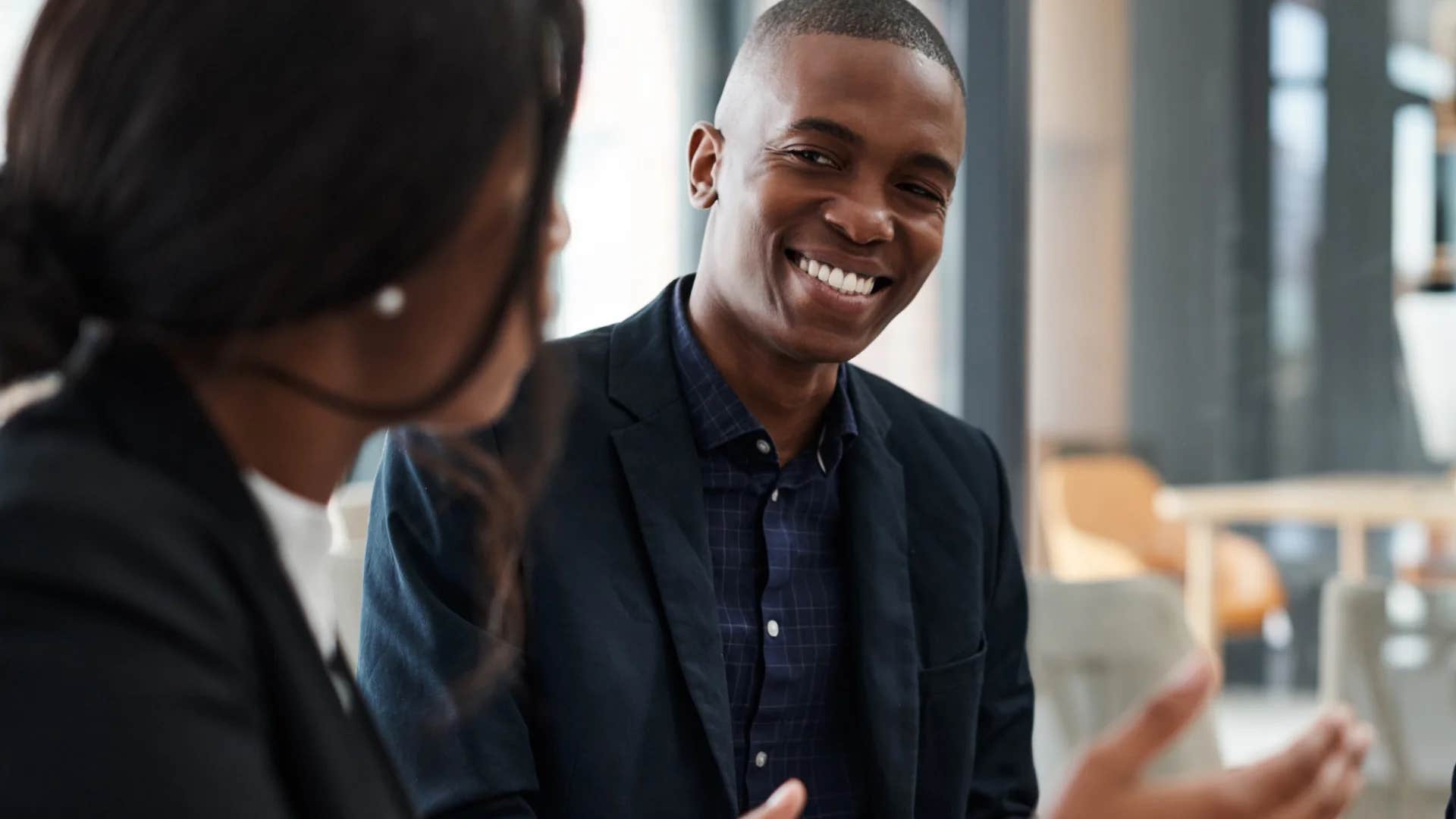 man telling colleague i need to set a boundary here