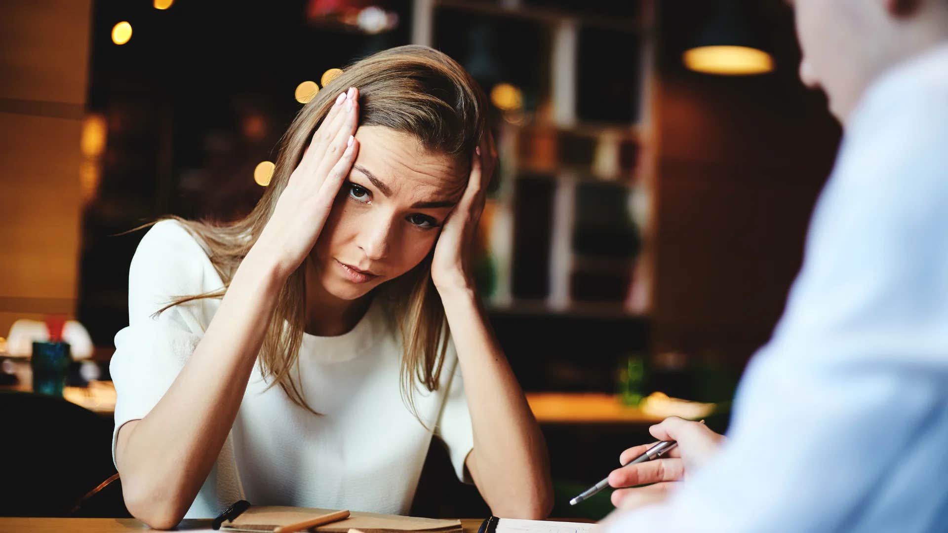 woman telling colleague i'm not in an emotional space to receive that feedback right now