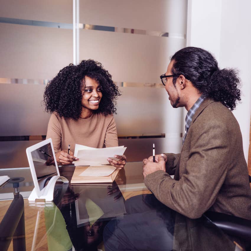 gen z woman at a job interview