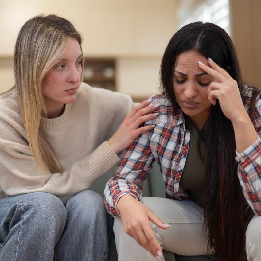 Gen Z woman comforting friend dealing with mental health struggles