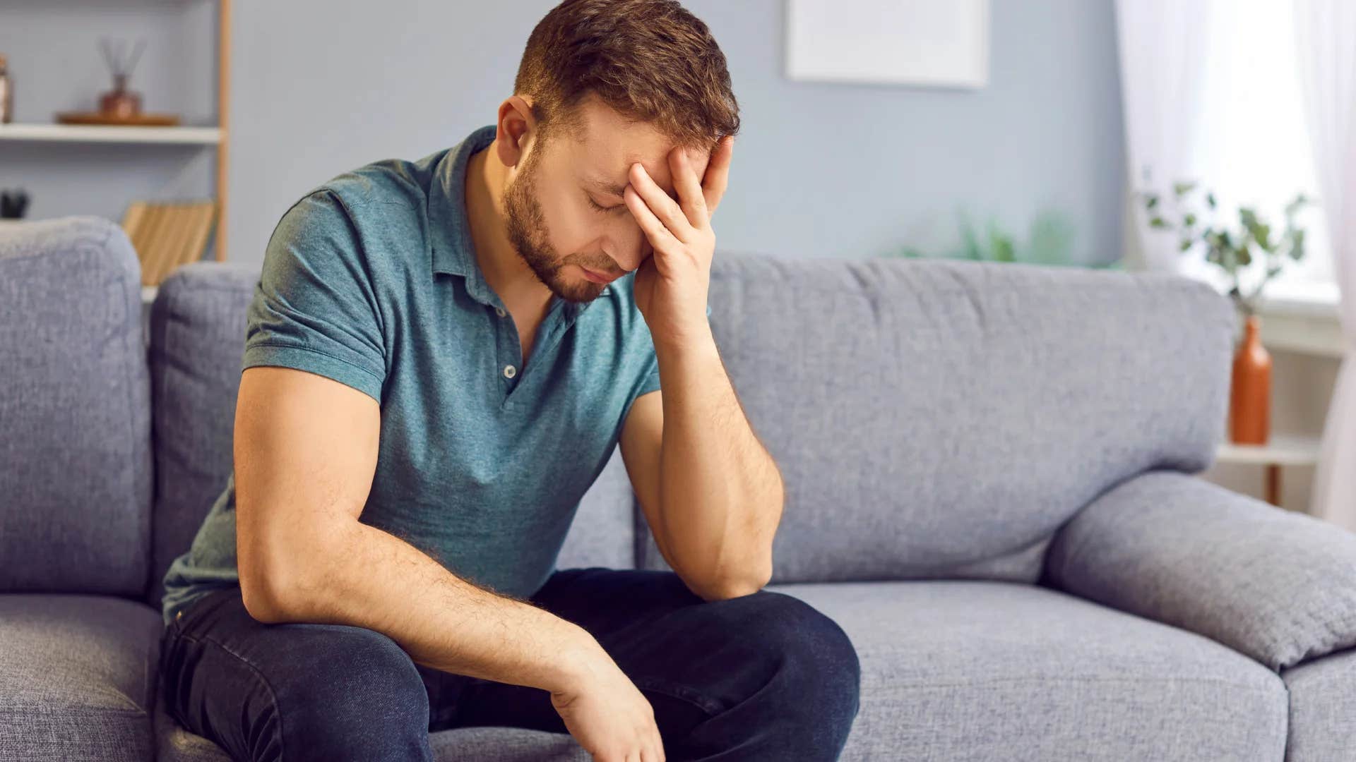 gen Z man struggling to make future plans looking anxious