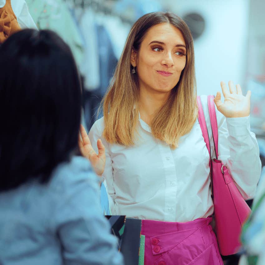 gen-z woman having difficulty with eye contact