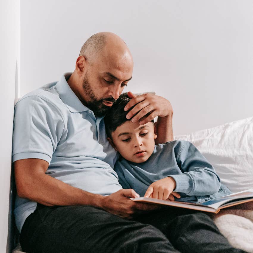 kid learning to always show up for the people he cares about from his step-parent