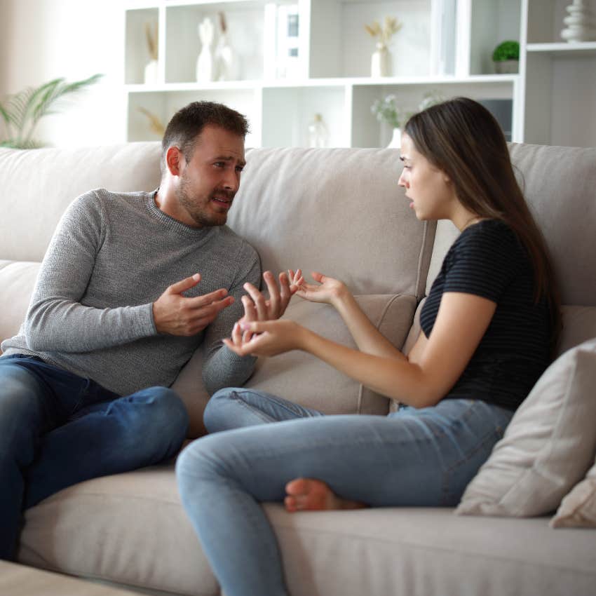 man who never learned boundaries overstepping with girlfriend