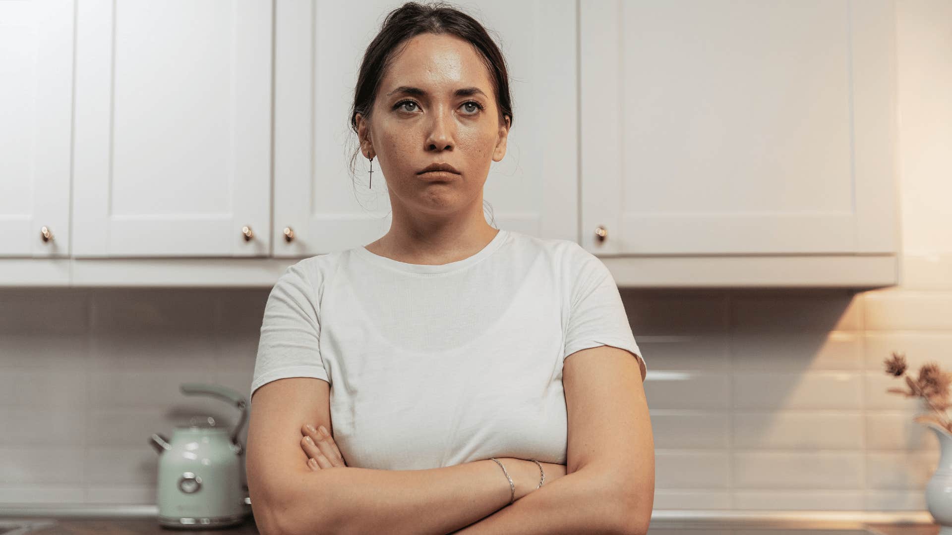 frustrated woman who doesn't know who she really is deep down