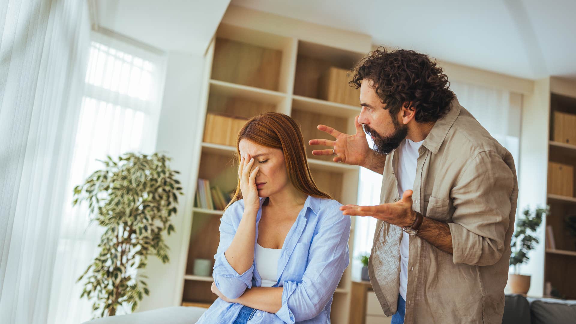 husband who grew up with unpredictable hot-tempered parents has a habit of getting angry easily