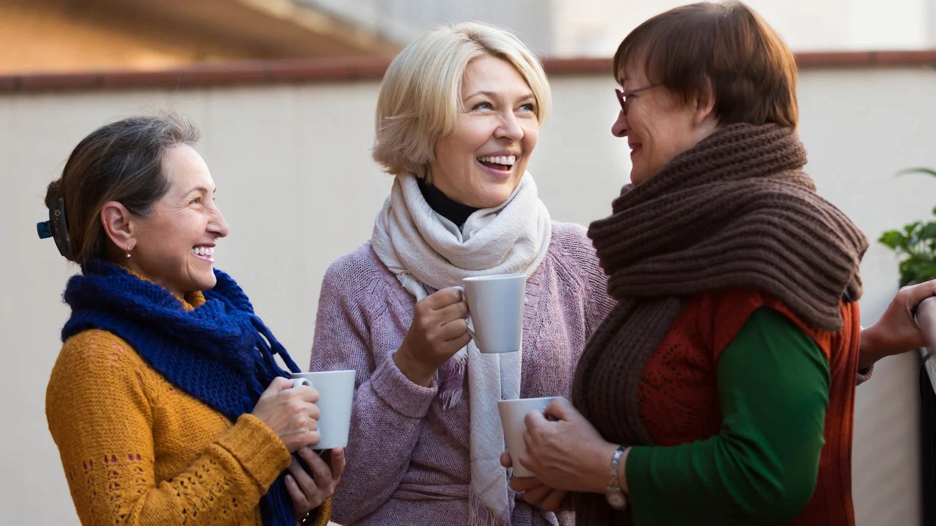 older woman talking each fishing for compliments