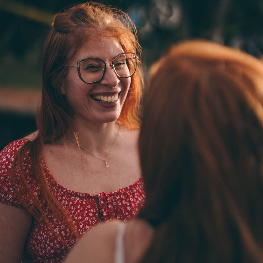 woman using self-deprecating humor to hide her struggles