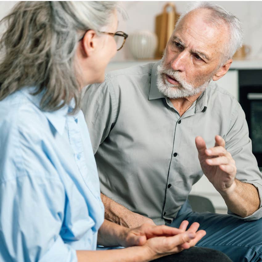 intelligent man looking concerned asking wife what if this doesn't work