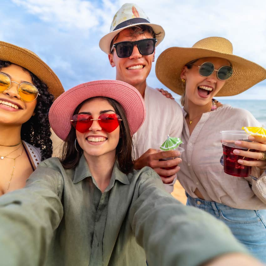 Gen Z friends on vacation