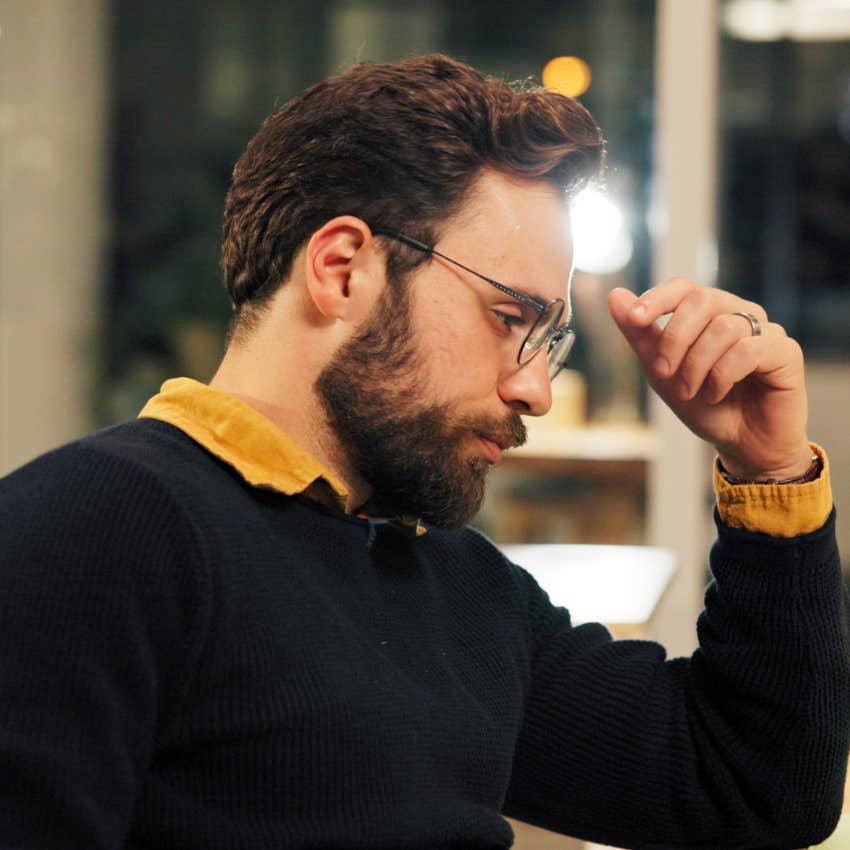 man feeling on edge in social situations