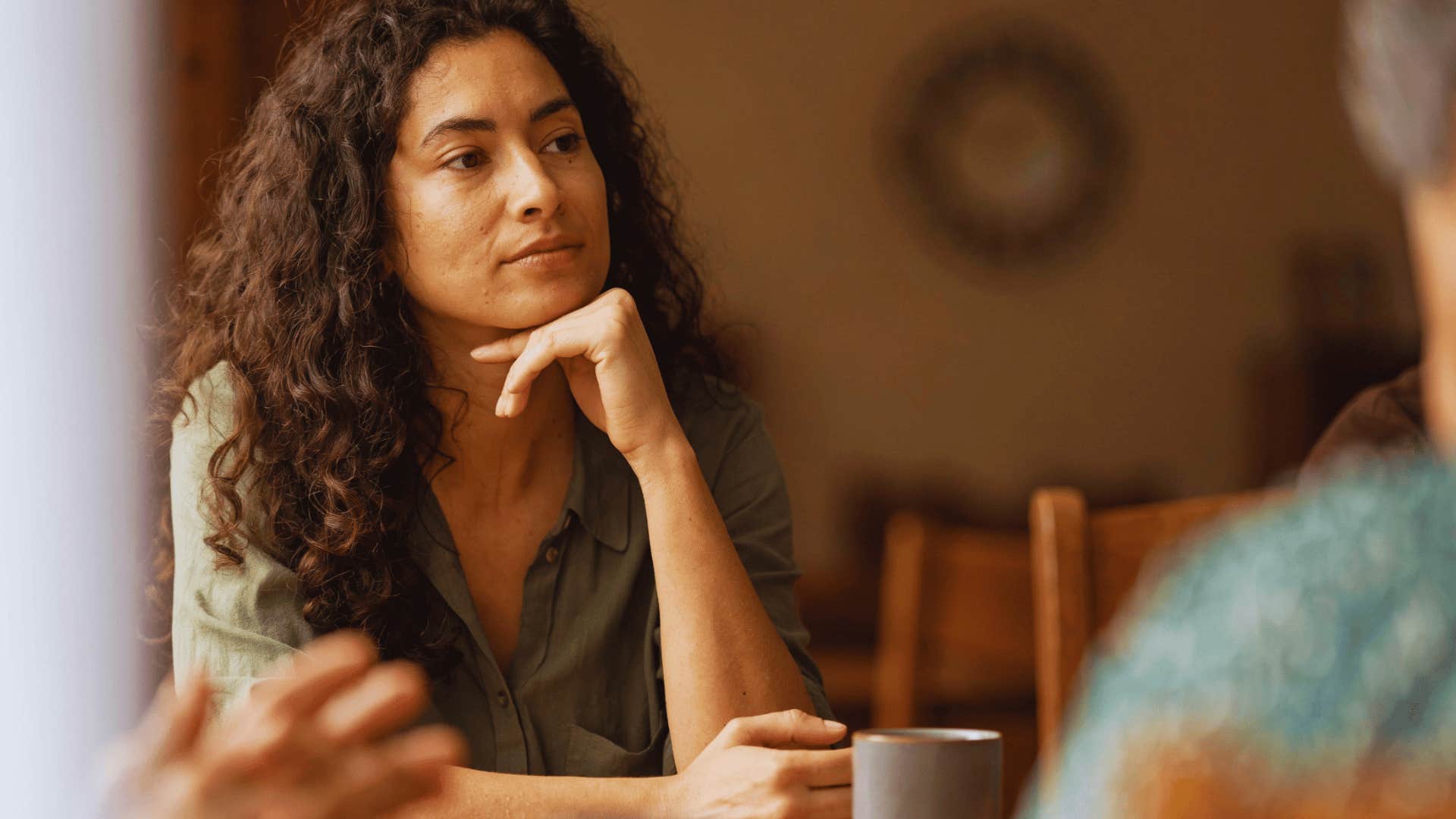 woman raised by nosy parents who sets firm boundaries