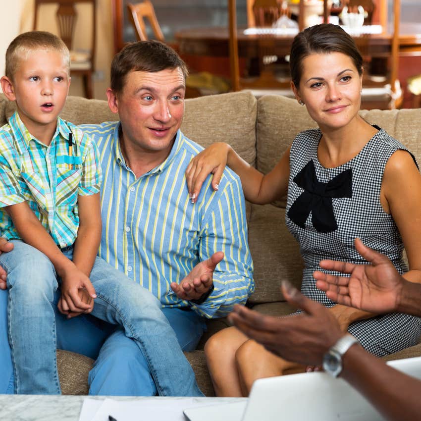kid learning to pick up on social cues from his parents