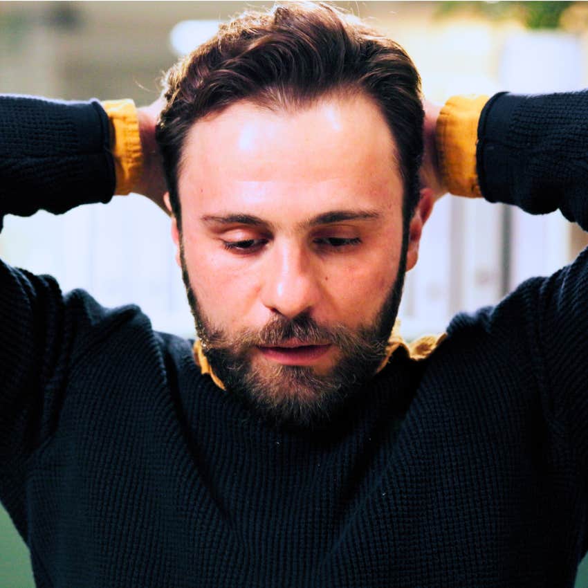 upset man making the same mistakes again and again