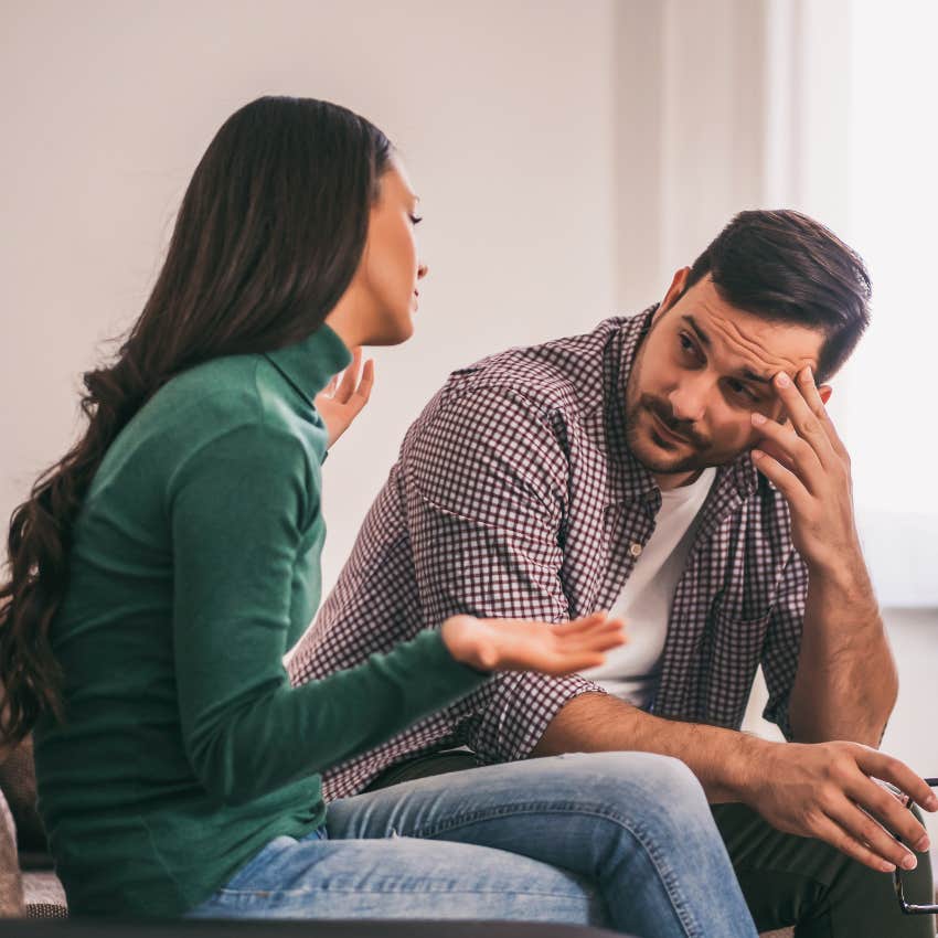 couple raised by parents who were in love working to resolve a conflict