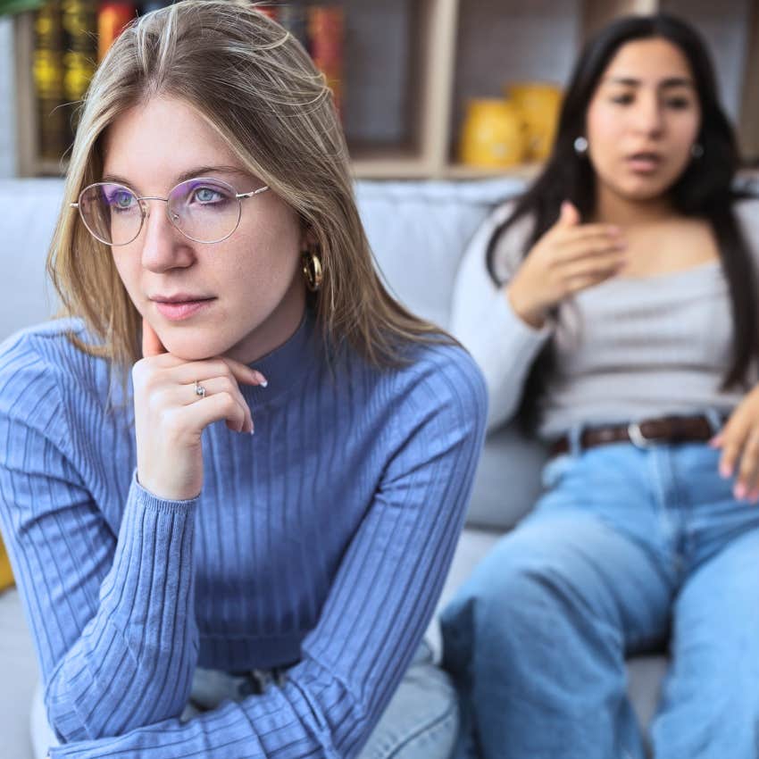 woman telling friend with a victim mentality I don't know what you want me to do