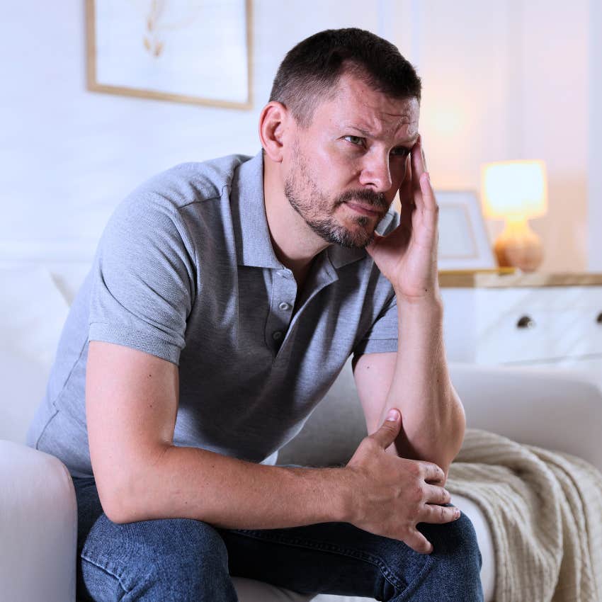 man who grew up with miserable parents doubting himself
