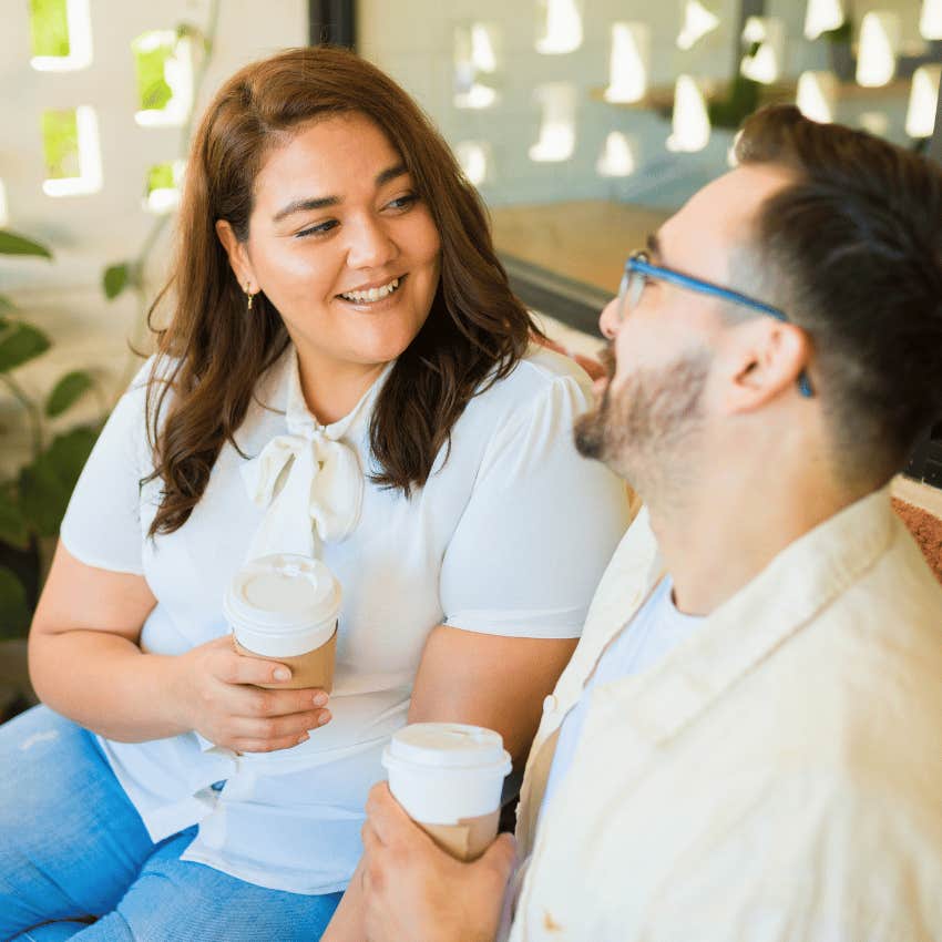man with high mental integrity talking to his partner about his day