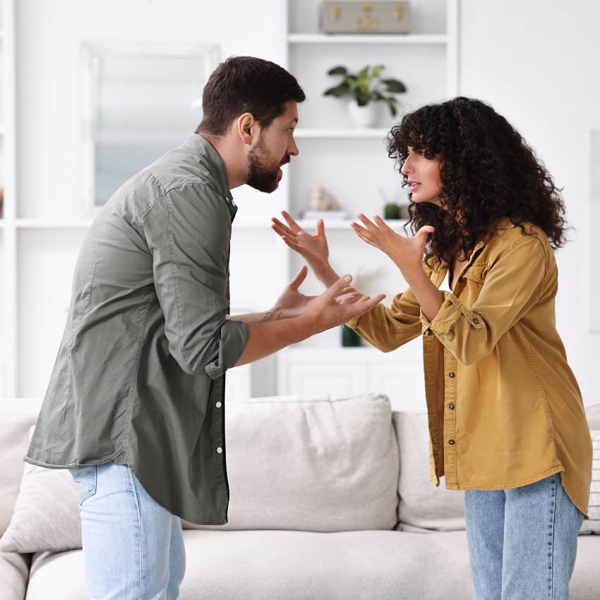 man telling partner she's acting jealous in argument