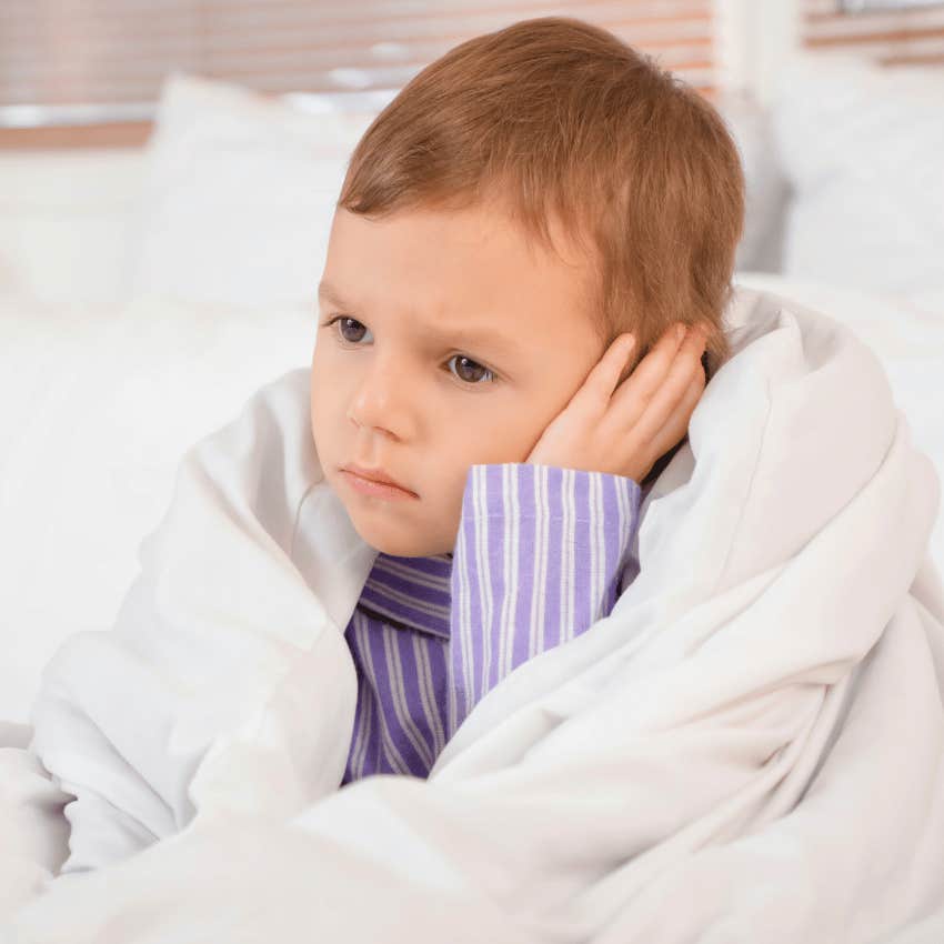 young child needing to ease an earache