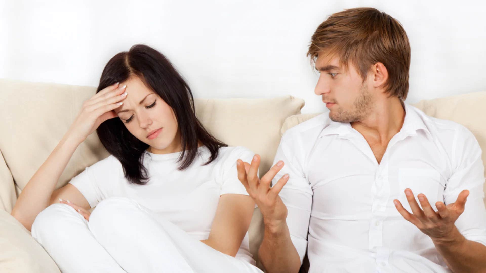 man asking woman do we have to talk about this now