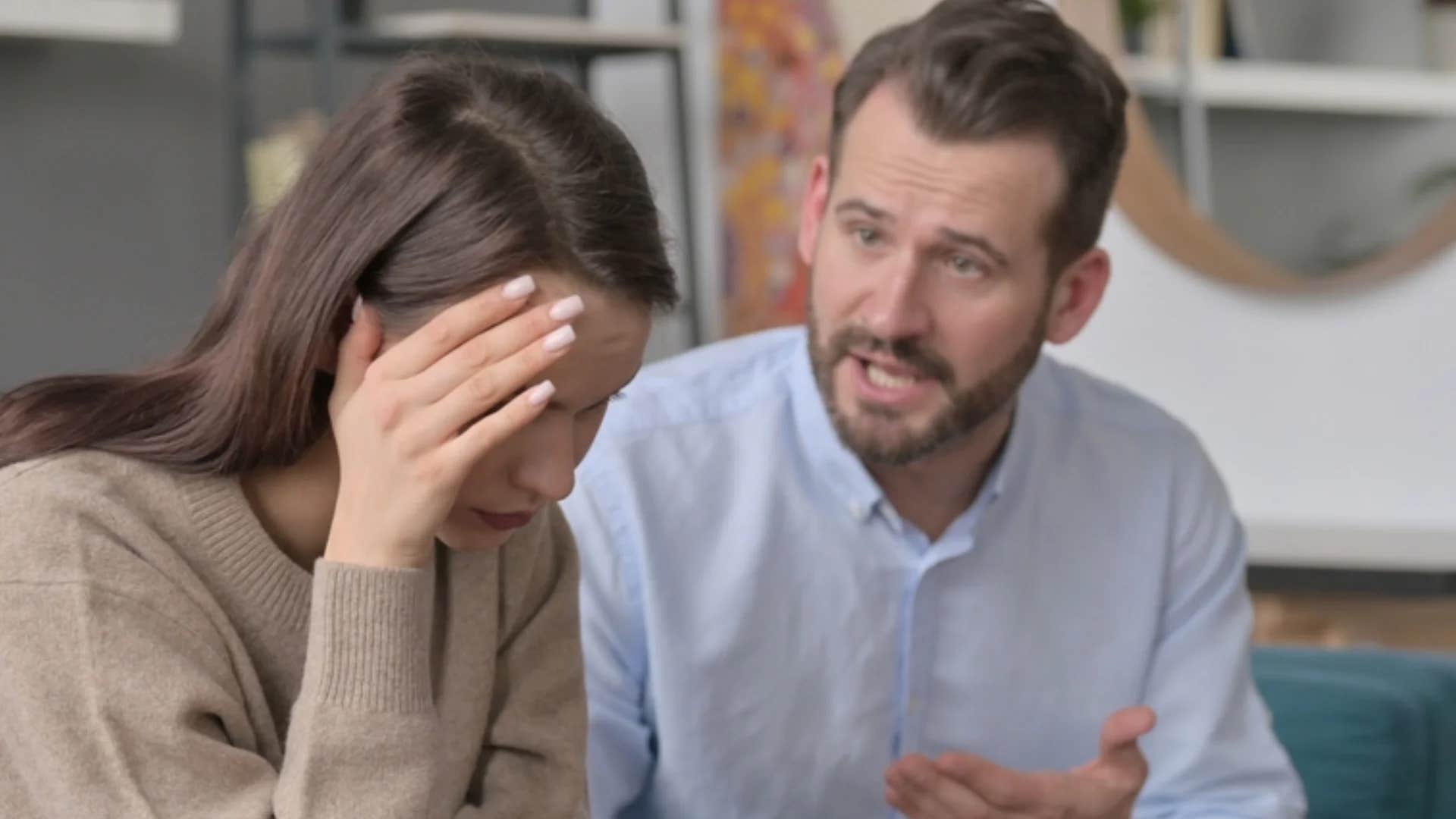 man asking woman i'm here aren't i