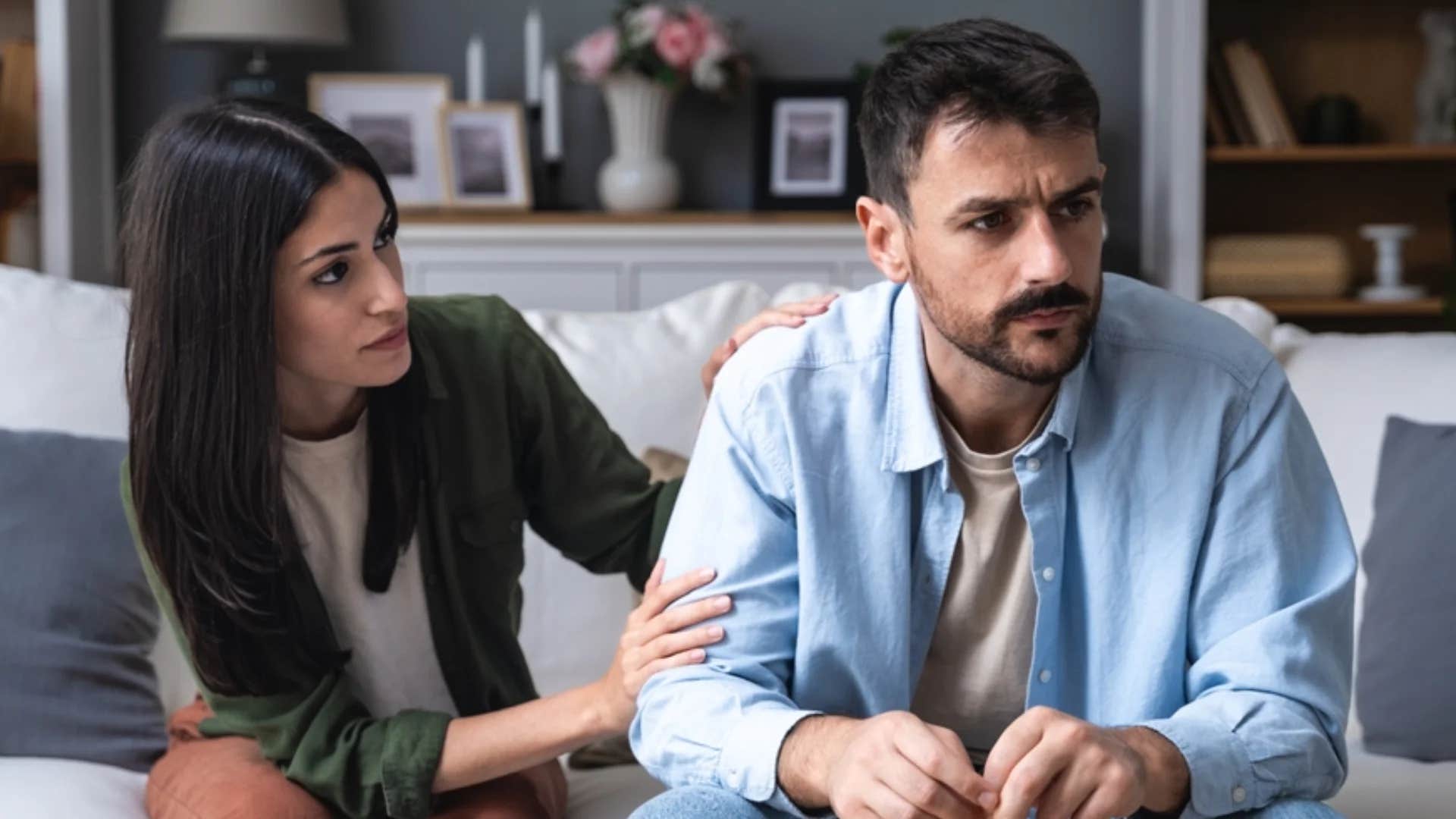 man telling woman i'm just tired