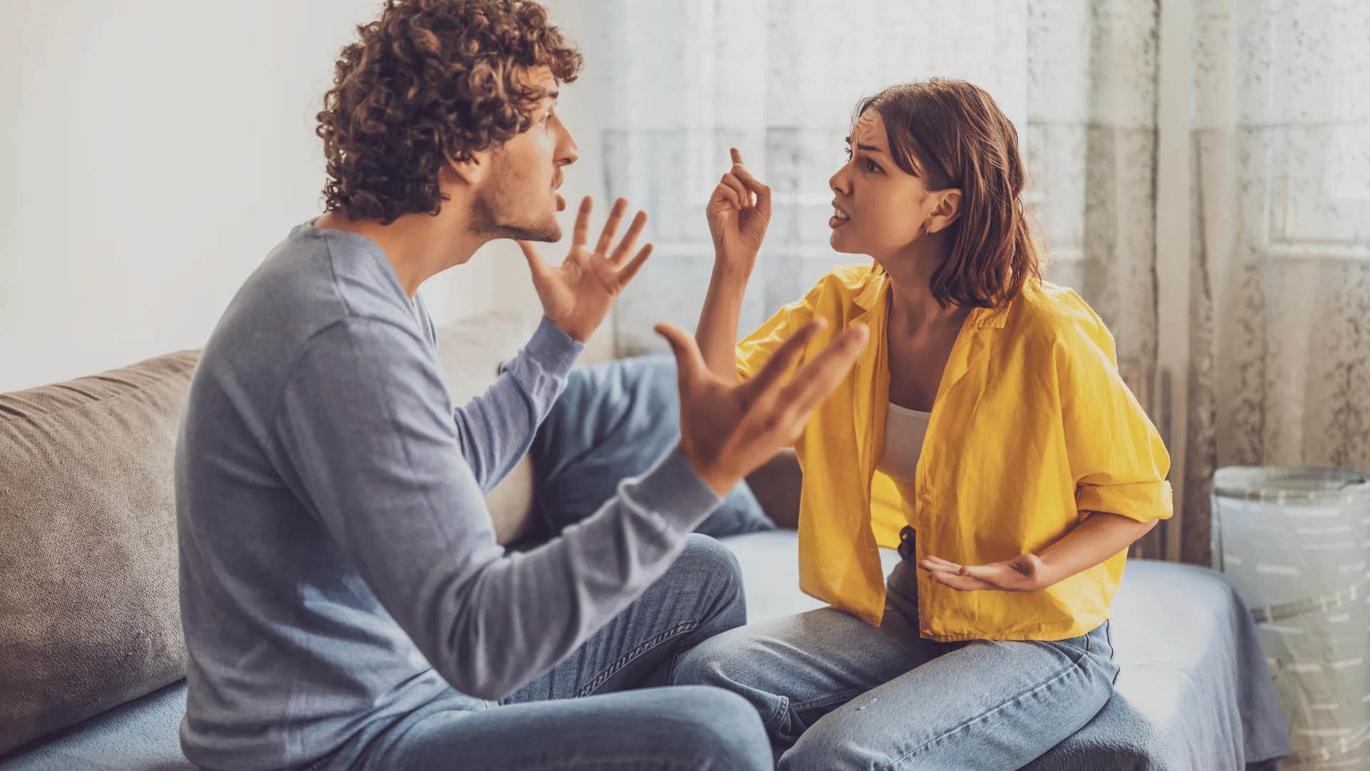man telling partner we're just too different