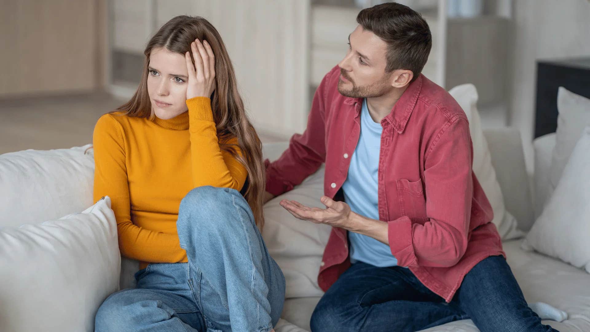 man telling woman you're overthinking this