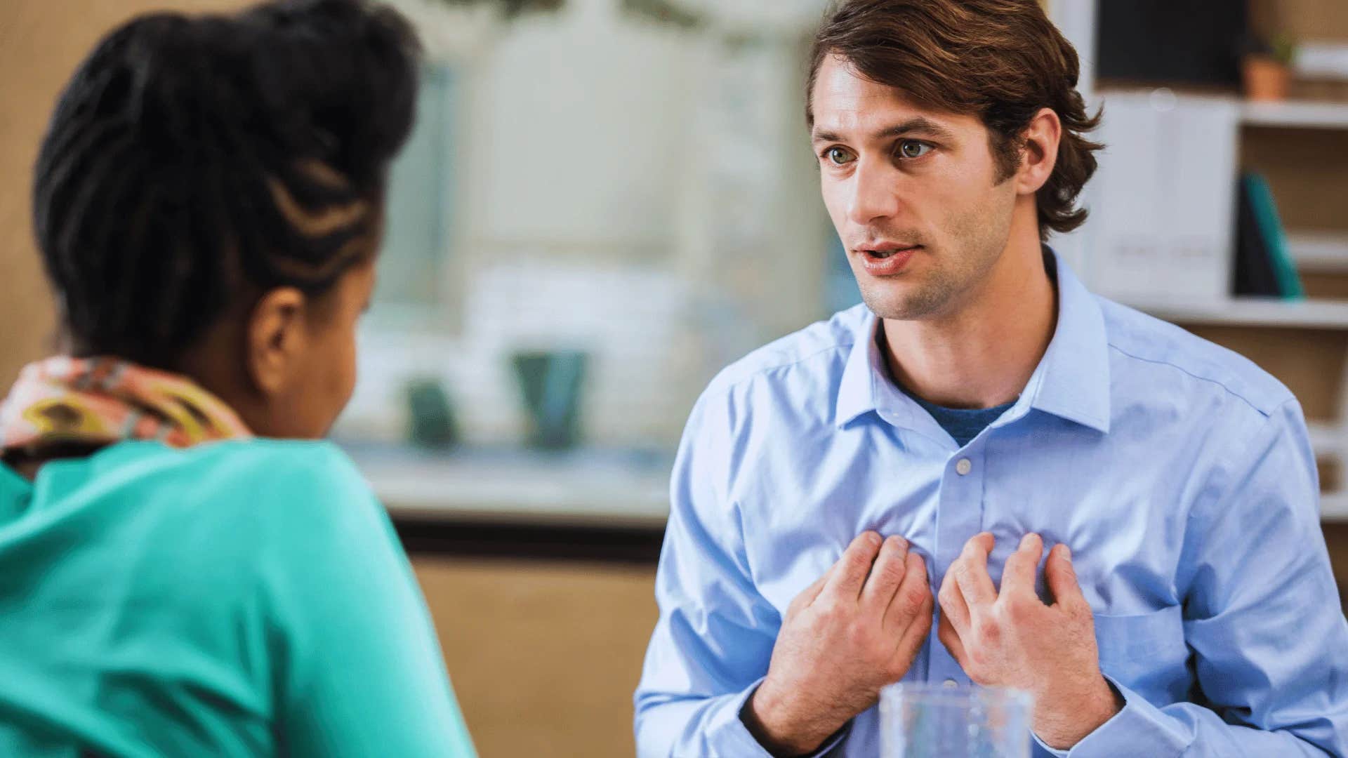 man telling woman i don't have to carry this all by myself