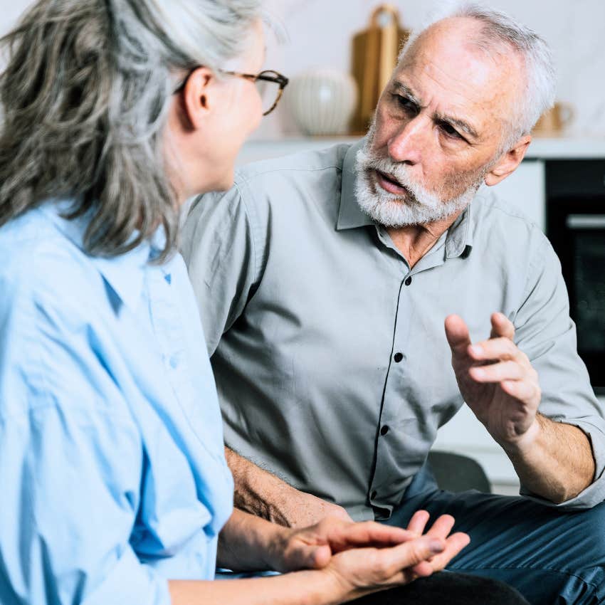 overstimulated man telling wife whatever you want