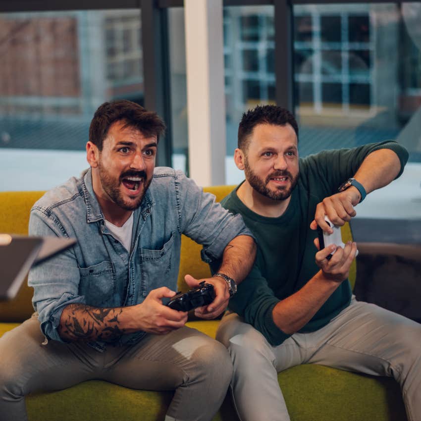 millennial friends having a good time together