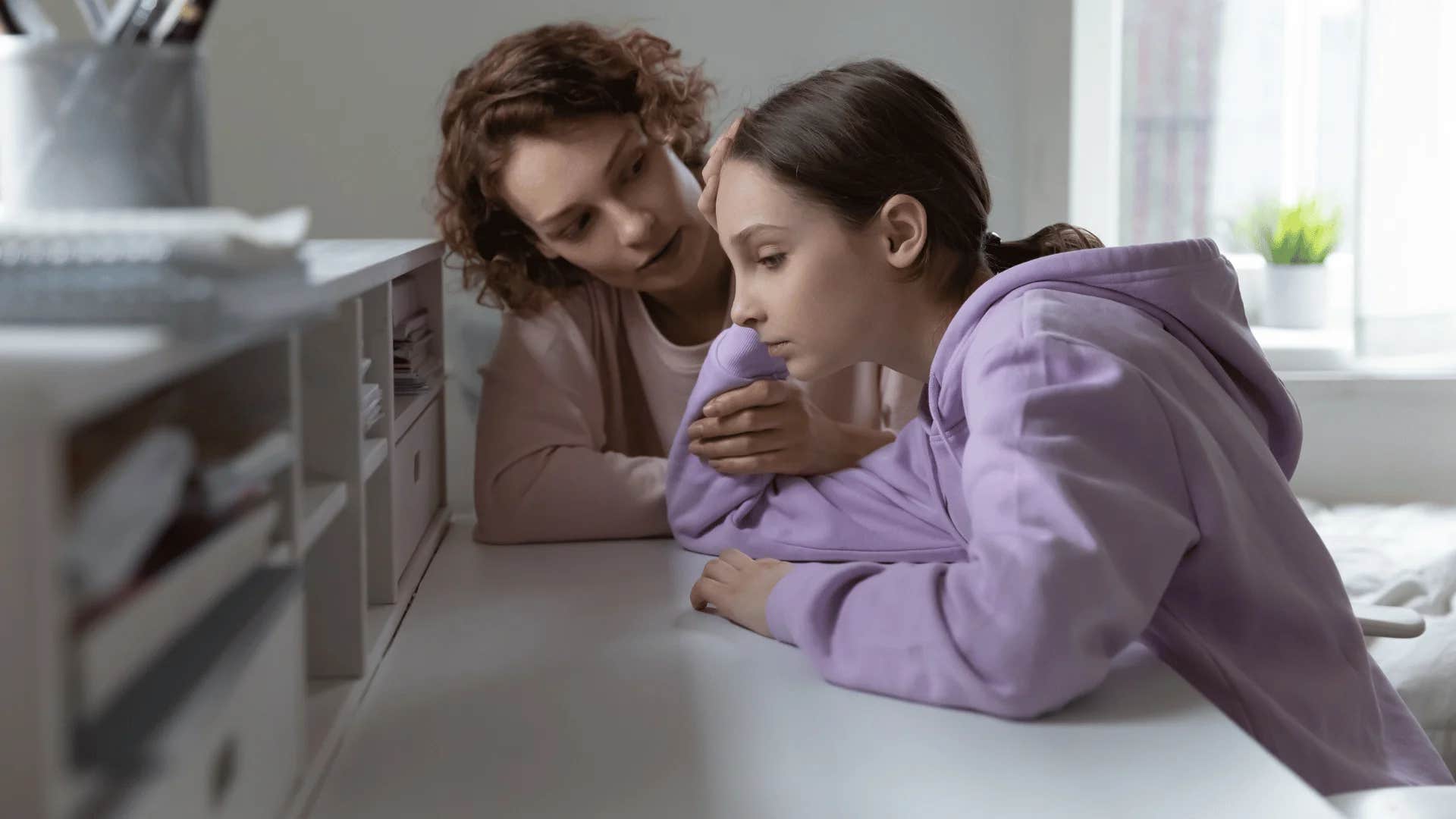 mom asking teenager how would you feel if that happened