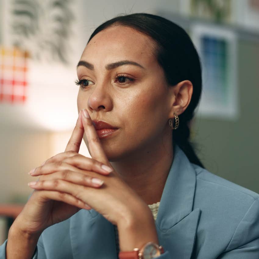 woman with a mentally and emotionally complex mind saying there's more behind that